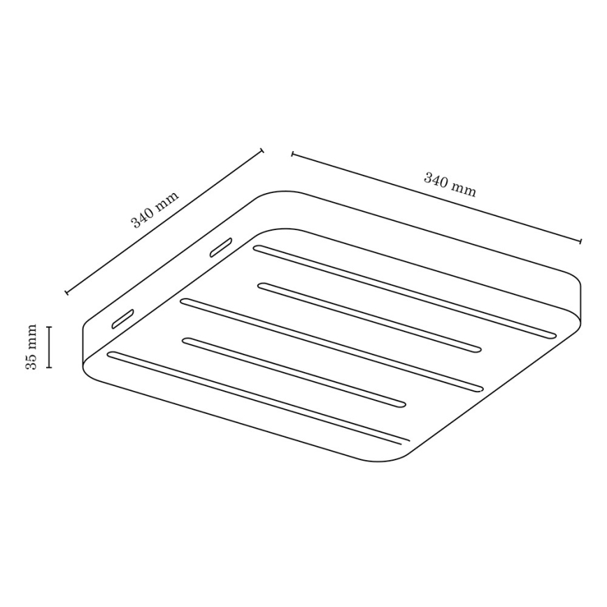 LED-Deckenleuchte NEELE LED/19,5W/230V Eiche