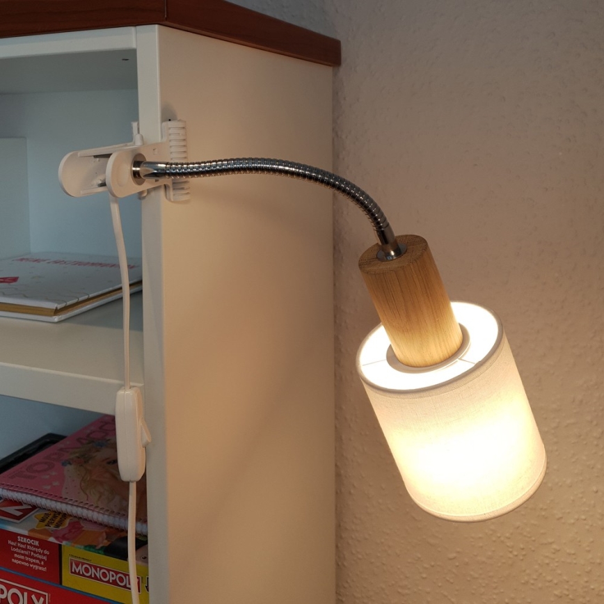 Leuchte mit Klemme TREEHOUSE 1xE27/25W/230V Eiche