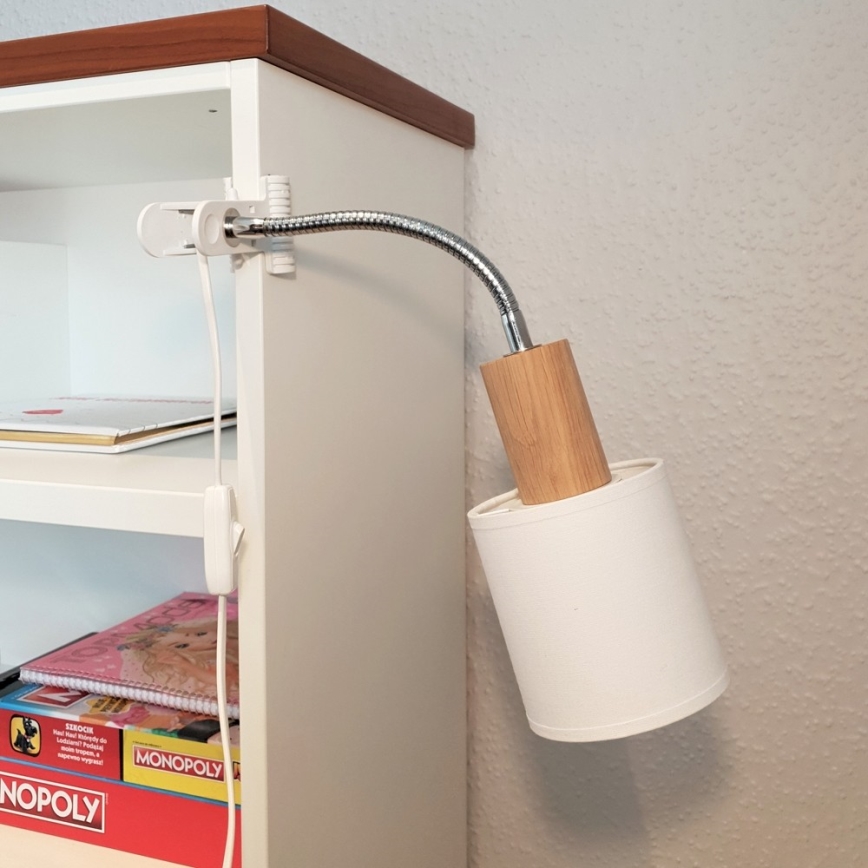 Leuchte mit Klemme TREEHOUSE 1xE27/25W/230V Eiche