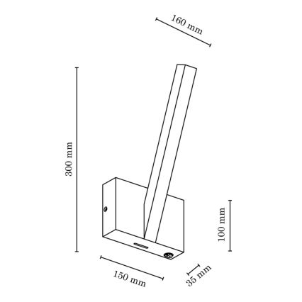 LED-Wandbeleuchtung LINUS LED/3W/230V Eiche – FSC-zertifiziert