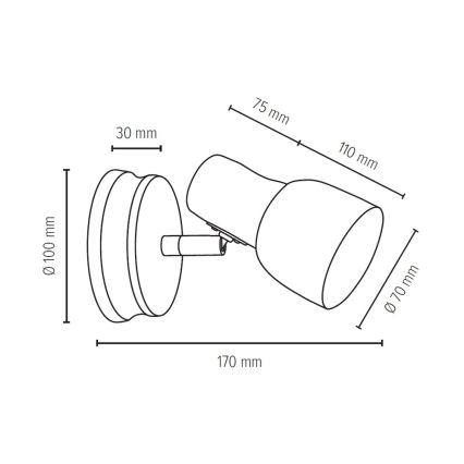 Wandstrahler SVANTJE 1xE14/40W/230V – FSC-zertifiziert