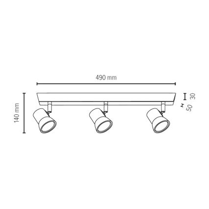 LED-Strahler VENLA 3xGU10/5W/230V – FSC-zertifiziert