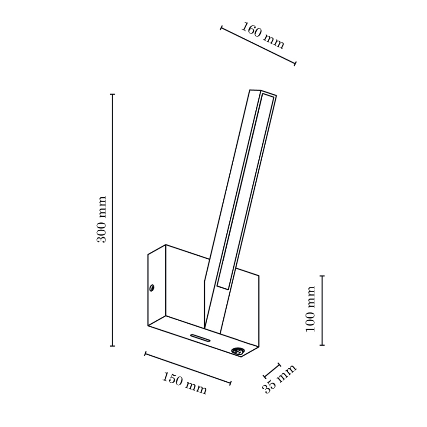 LED-Wandleuchte LINUS LED/3,75W/230V Eiche