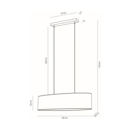 Hängeleuchte BOHO 2xE27/40W/230V Eiche