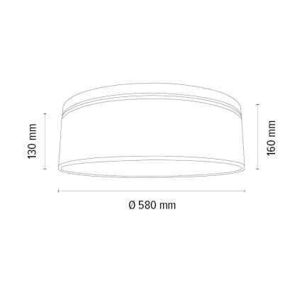 Deckenleuchte BENITA 4xE27/25W/230V d 58 cm cremefarben/Eiche – FSC-zertifiziert