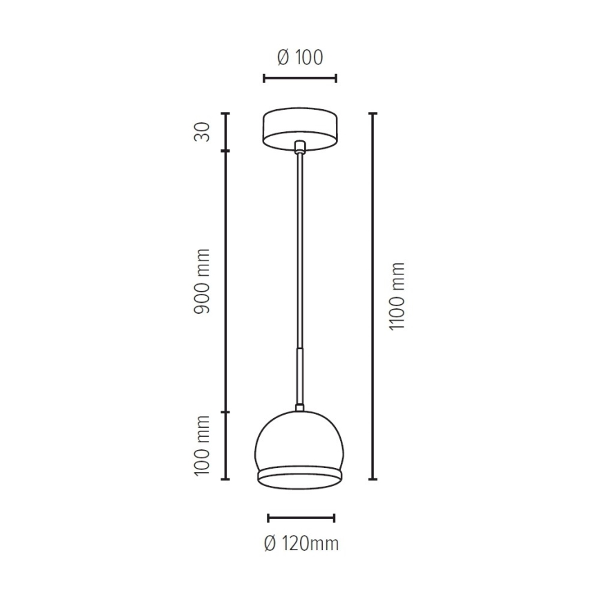 LED-Hängeleuchte BALL WOOD 1xGU10/5W/230V matte Eiche