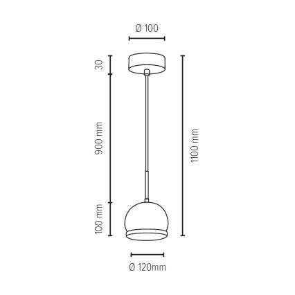 LED-Hängeleuchte BALL WOOD 1xGU10/5W/230V matte Eiche