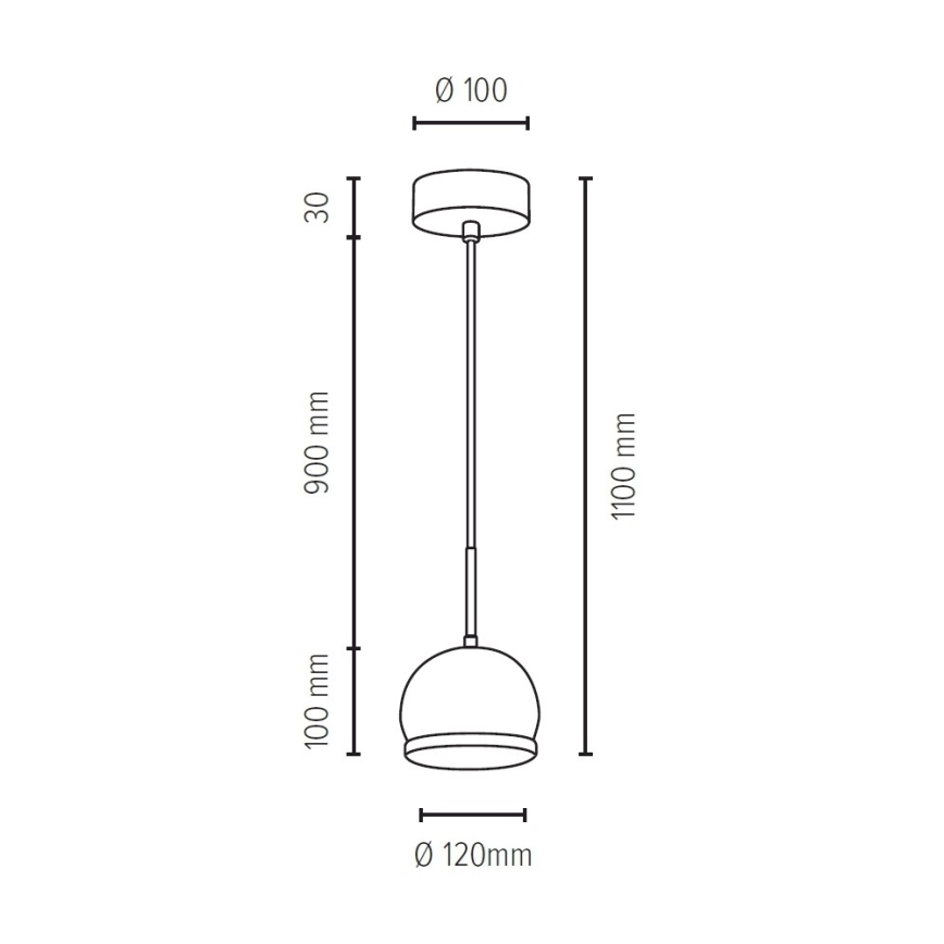 LED-Hängeleuchte BALL WOOD 1xGU10/5W/230V matte Eiche