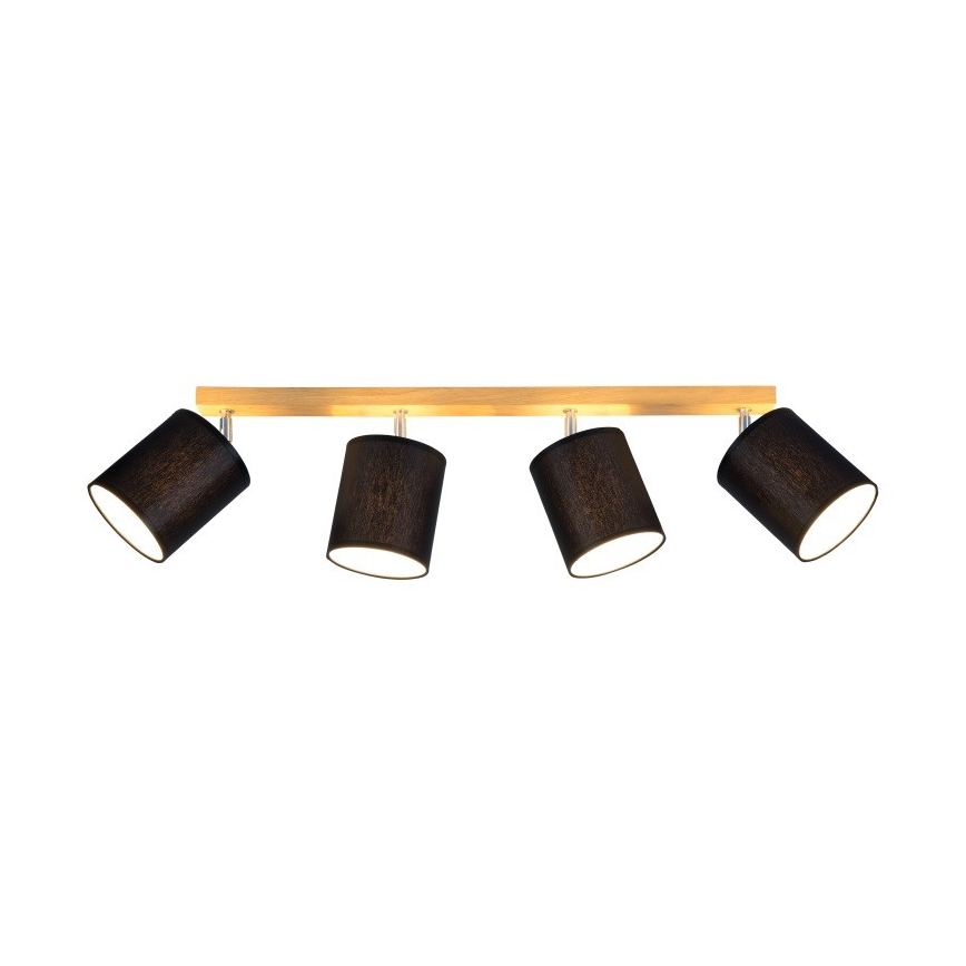 Strahler APRILLIA 4xE27/25W/230V Eiche schwarz – FSC-zertifiziert
