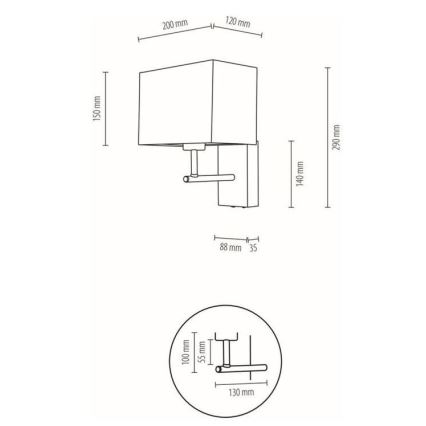 Wandlampe BOHO 1xE27/25W/230V Eiche – FSC-zertifiziert