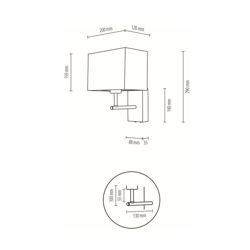 Wandleuchte BOHO 1xE27/25W/230V Eiche