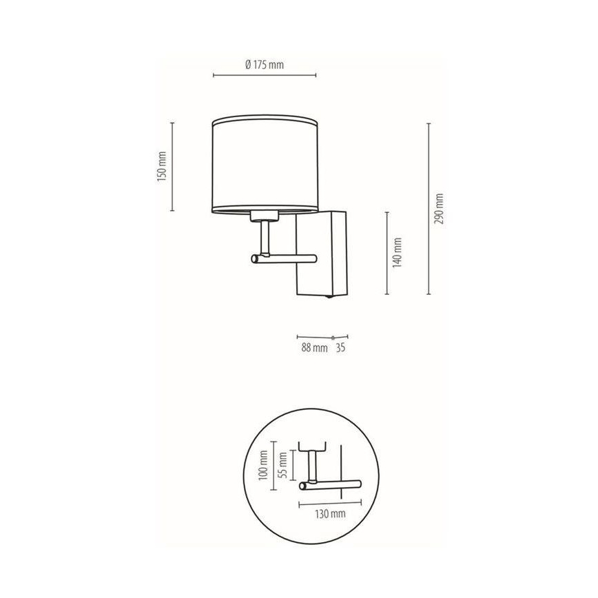 Wandlampe BOHO 1xE27/25W/230V Eiche – FSC-zertifiziert