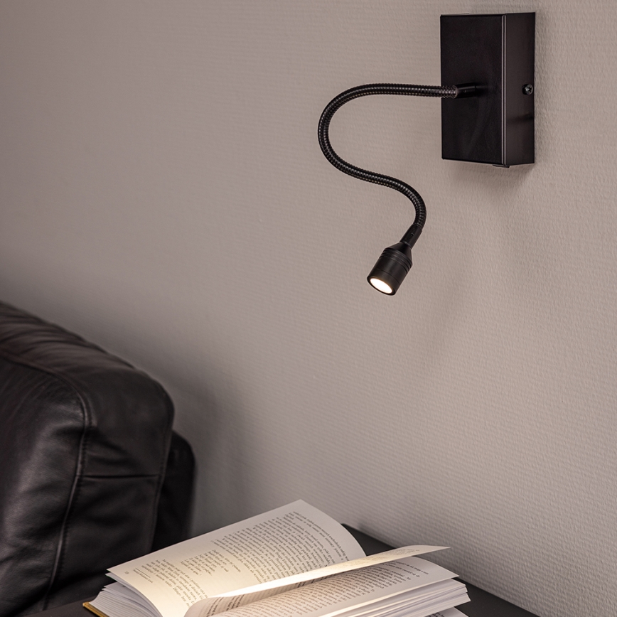 LED-Wandleuchte LECTOR LED/2,5W/230V schwarz