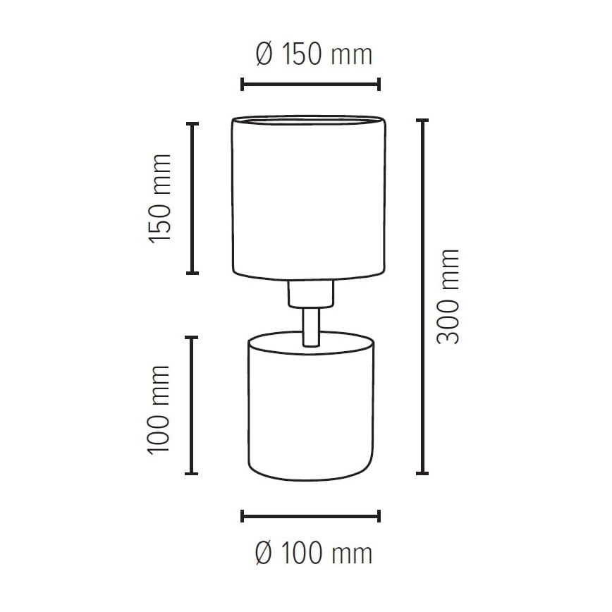 Tischlampe STRONG ROUND 1xE27/25W/230V – FSC-zertifiziert