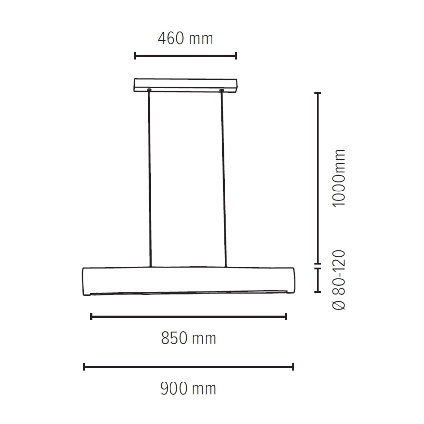 Dimmbare LED-Hängeleuchte an Schnur LUCAS LED/25,5W/230V – FSC-zertifiziert