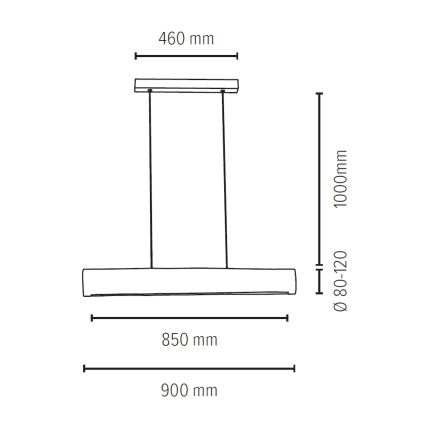 Dimmbare LED-Hängeleuchte an Schnur LUCAS LED/25,5W/230V – FSC-zertifiziert