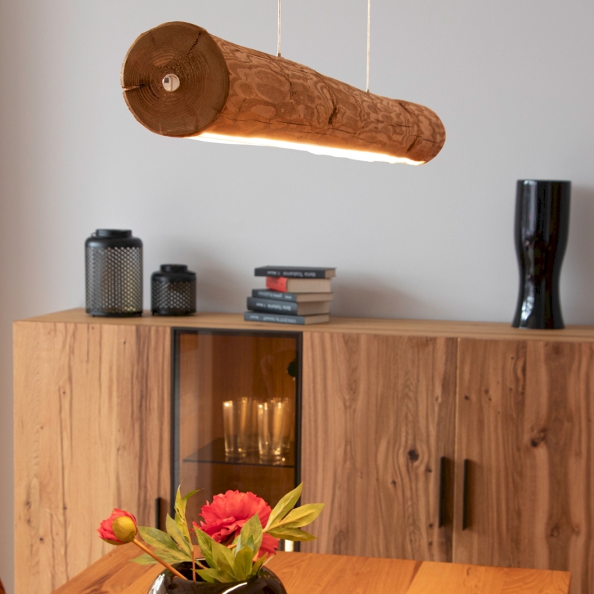 LED dimmbare Hängeleuchte an Kabel LUCAS LED/33W/230V Kiefer