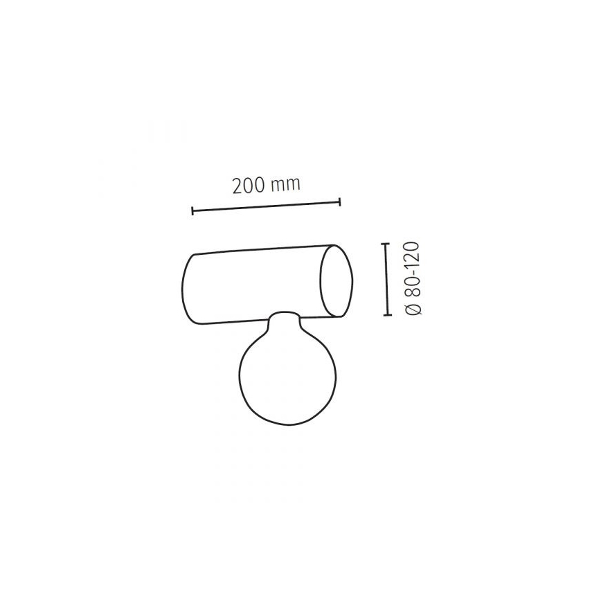 Wandbeleuchtung TRABO 1xE27/25W/230V – FSC-zertifiziert