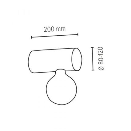 Wandbeleuchtung TRABO 1xE27/25W/230V – FSC-zertifiziert