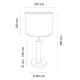 Tischlampe BENITA 1xE27/60W/230V 48 cm weiß/Eiche – FSC-zertifiziert
