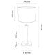 Tischlampe BENITA 1xE27/60W/230V 61 cm cremefarben/Eiche – FSC-zertifiziert