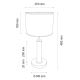 Tischlampe BENITA 1xE27/60W/230V 48 cm braun/Eiche – FSC-zertifiziert