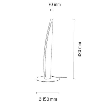 Dimmbare LED-Tischlampe DUBAI LED/4W/230V Eiche – FSC-zertifiziert