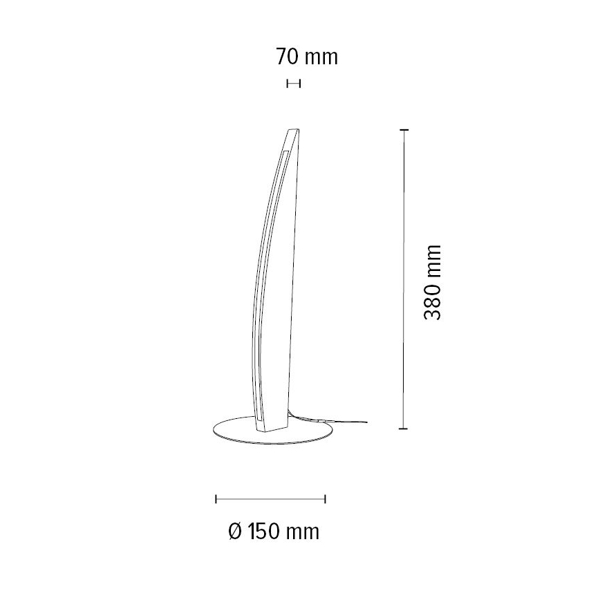 LED-dimmbare Tischlampe DUBAI LED/4W/230V Eiche