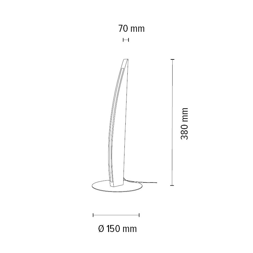 Dimmbare LED-Tischlampe DUBAI LED/4W/230V Eiche – FSC-zertifiziert
