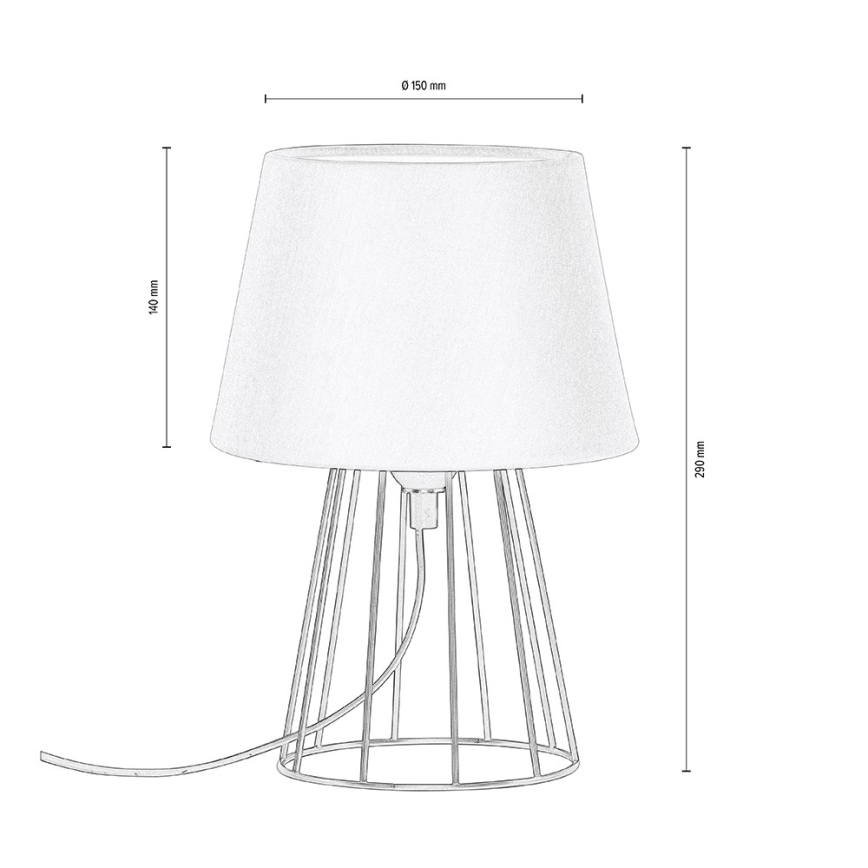 Spot-Light - Tischleuchte MANGOO 1xE27/40W/230V weiß/schwarz – FSC-zertifiziert