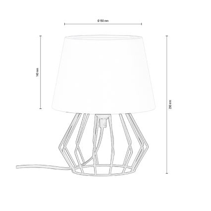 Spot-Light - Tischleuchte MANGOO 1xE27/40W/230V weiß/schwarz – FSC-zertifiziert