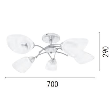 Aufbauleuchte VILETTA 5xE27/60W/230V – FSC-zertifiziert