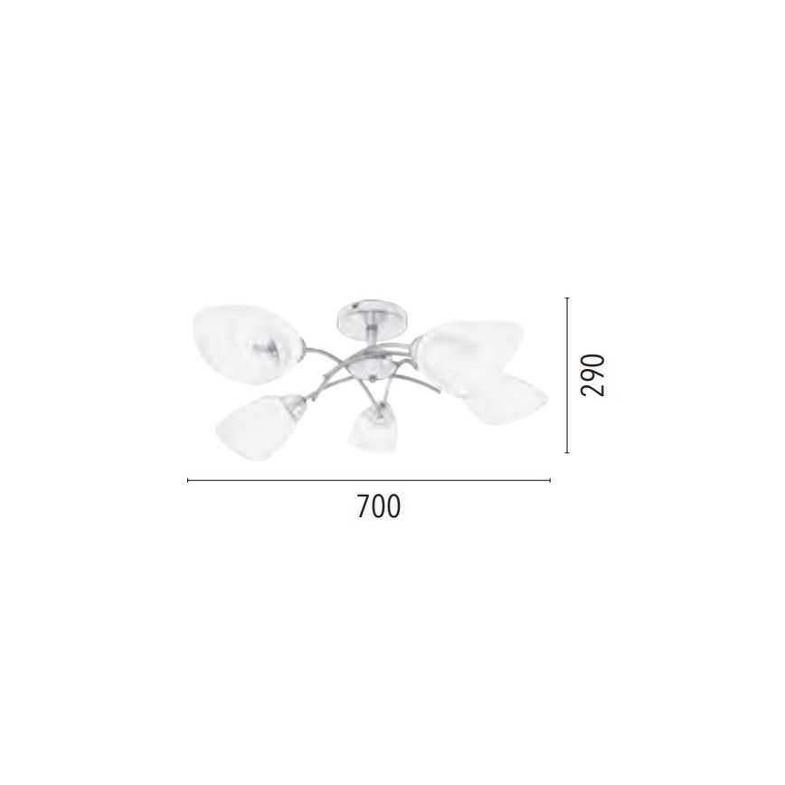 Aufbauleuchte VILETTA 5xE27/60W/230V – FSC-zertifiziert