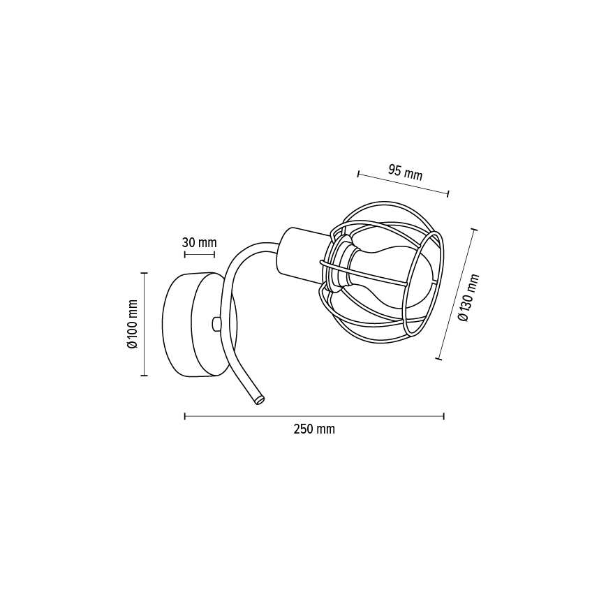 Wandlampe VIVIANE 1xE27/60W/230V Eiche – FSC-zertifiziert