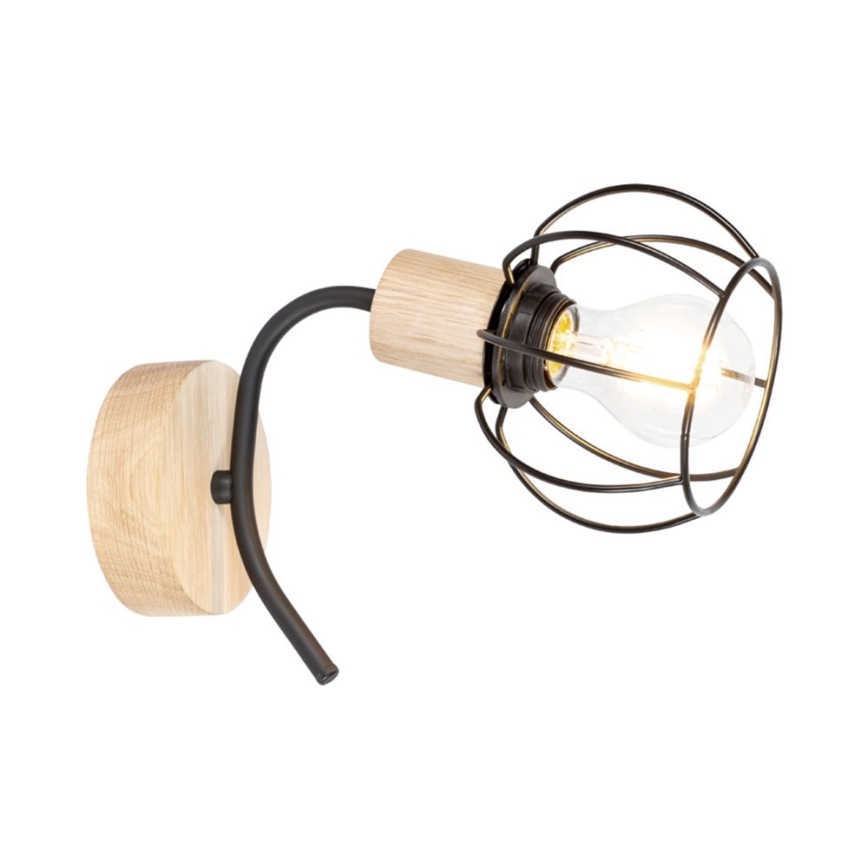 Wandleuchte VIVIANE 1xE27/60W/230V Eiche