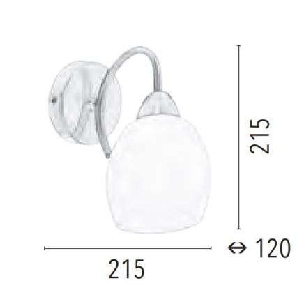Wandleuchte PISA 1xE27/60W/230V