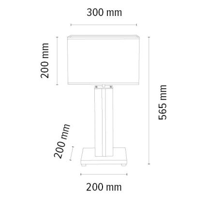 Dimmbare LED-Tischlampe FLAME 1xE27/40W+ LED/4,6W/230V 56,5 cm Eiche – FSC-zertifiziert