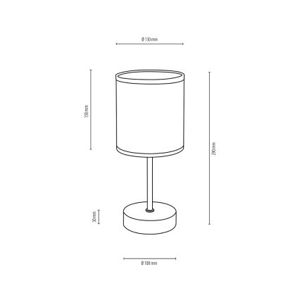 Tischlampe BOHO 1xE27/25W/230V Eiche – FSC-zertifiziert