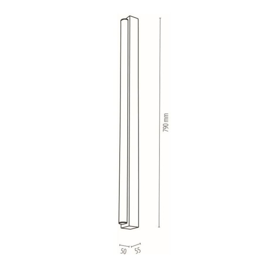 LED-Badezimmer-Spiegelbeleuchtung AQUAVIVA LED/12W/230 79 cm IP44 Eiche – FSC-zertifiziert