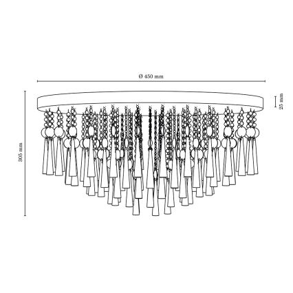 Deckenleuchte LUXORIA 8xG9/28W/230V – FSC-zertifiziert