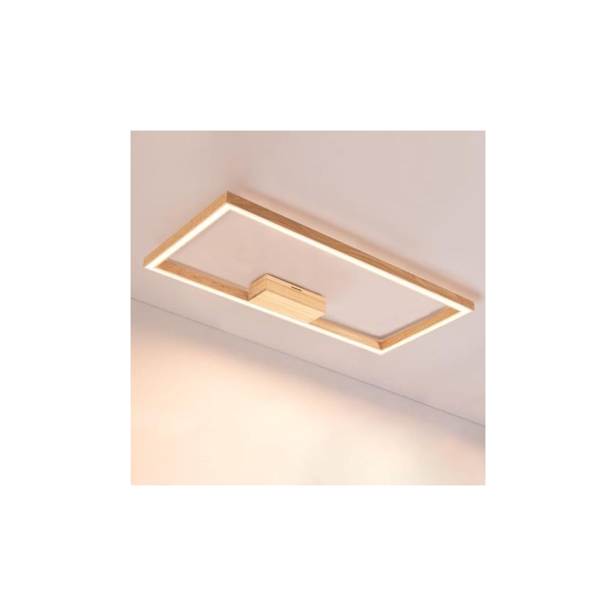 LED-dimmbare Deckenleuchte RAMME LED/34W/230V matt Eiche + Fernbedienung