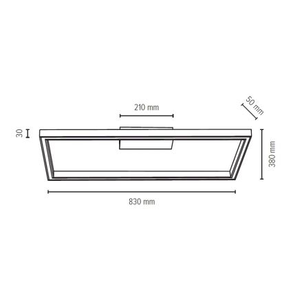 LED-Deckenleuchte RAMME LED/34W/230V Eiche matt – FSC-zertifiziert