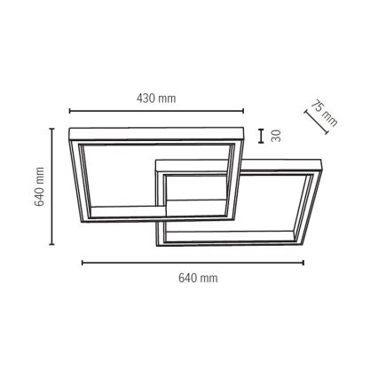 LED-Deckenleuchte RAMME LED/48W/230V Eiche matt – FSC-zertifiziert