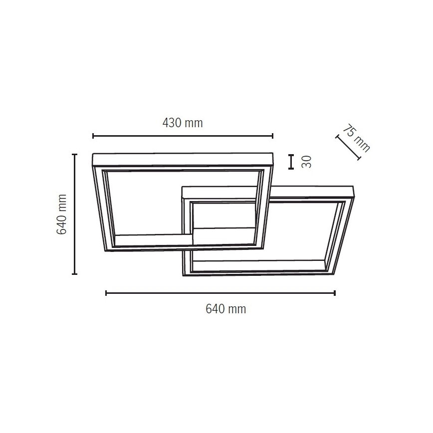 LED-Deckenleuchte RAMME LED/48W/230V Eiche matt – FSC-zertifiziert