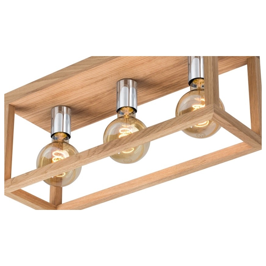 Deckenleuchte KAGO 3xE27/60W/230V Eiche matt – FSC-zertifiziert
