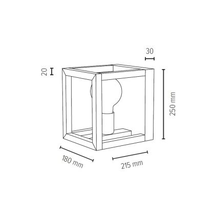 Wandleuchte KAGO 1xE27/40W/230V Eiche