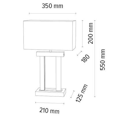 Dimmbare LED-Tischleuchte HAKON 1xE27/40W+ 2xLED/7,5W/230V 55 cm Eiche