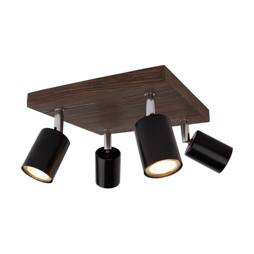 Decken-Einbauleuchte MANARA 4xGU10/5W/230V Kiefer