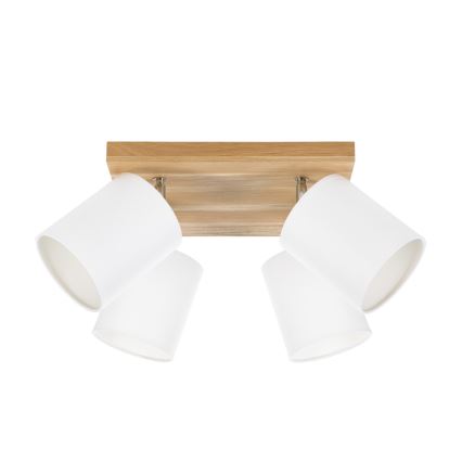 Deckenstrahler APRILLIA 4xE27/25W/230V Eiche/weiß