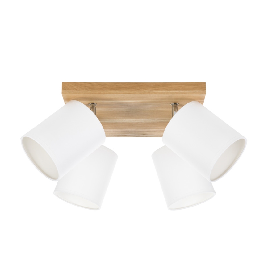 Deckenstrahler APRILLIA 4xE27/25W/230V Eiche/weiß